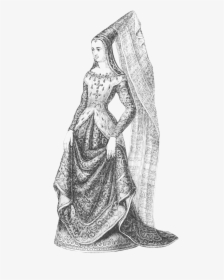 Medieval Png Images - Medieval Lady Drawing, Transparent Png, Free Download