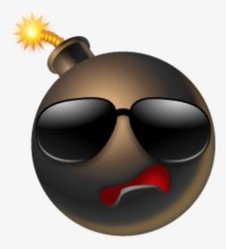 Cartoon Bomb With Shades, HD Png Download, Free Download