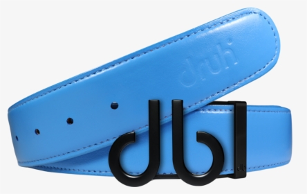 Full Grain Leather Belt In Sky Blue With Matte Black - Belt, HD Png Download, Free Download