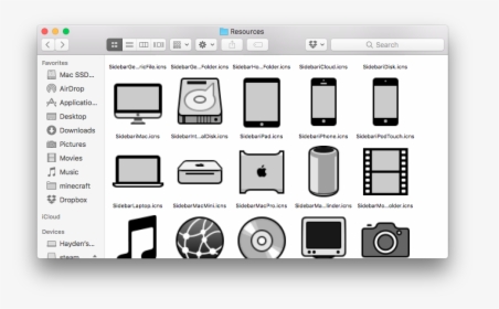 Icons , Png Download - Mac Sidebar Icon Change, Transparent Png, Free Download