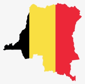 Flag Map Of Belgian Congo - Flag Map Of Democratic Republic Of The Congo, HD Png Download, Free Download