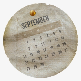 Calendario Vintage Septiembre - 7 Billion People, HD Png Download, Free Download