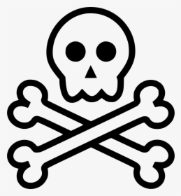Cute Skull Sticker , Png Download - Skull And Bones Drawing, Transparent Png, Free Download