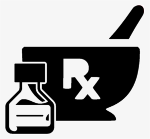 Pharmacy Edited - Pharmacy Symbols In Black And White, HD Png Download, Free Download