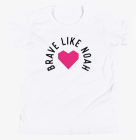 Lln Bravelikenoah Youth Whttee S M Mockup Front Flat - Active Shirt, HD Png Download, Free Download