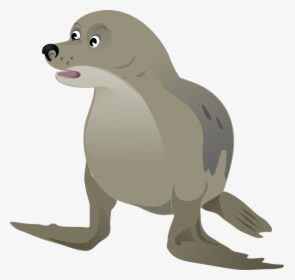 Transparent Sea Animals Clipart - Sad Seal Animal Cartoon, HD Png Download, Free Download