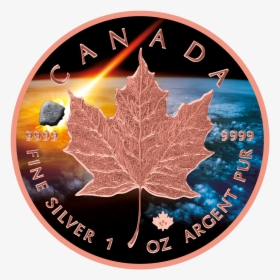 Atlas Of Meteorites Abee Maple Leaf 1 Oz Silver Coin - Meteorite, HD Png Download, Free Download