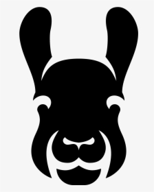 The Logo Is The Face Of A Llama, Looking Directly On, - Llama Head Pumpkin Stencil, HD Png Download, Free Download