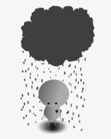 Sad, Rain, Lonely, Alone, Abandoned, Depression - Illustration, HD Png Download, Free Download