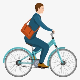 Cartoon Man On Bike Png, Transparent Png, Free Download