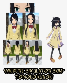 Yandere Simulator Tomoko Kuroki Skin Png Rwby Yandere - Skins Para Yandere Simulator, Transparent Png, Free Download
