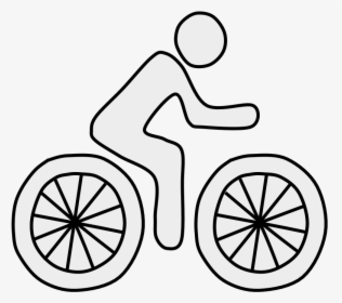 Bicyclist, Bicycle, Black And White - Carruaje De Princesa Png, Transparent Png, Free Download