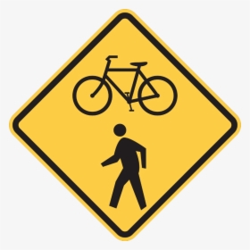 Street Sign Showing Pedestrian And Bicyclist - Bike And Pedestrian Safety, HD Png Download, Free Download