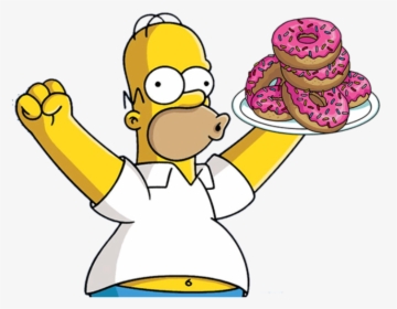 #pink #simpsons #donuts #freetoedit - Homer Simpson, HD Png Download, Free Download