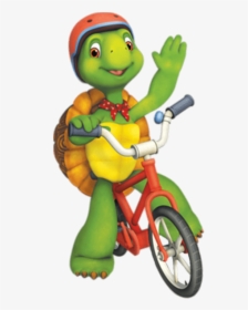 Franklin On His Bicycle - Transparent Franklin The Turtle Clipart, HD Png Download, Free Download