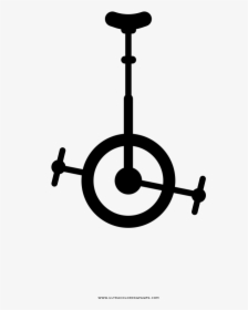 Unicycle Coloring Page - Circle, HD Png Download, Free Download