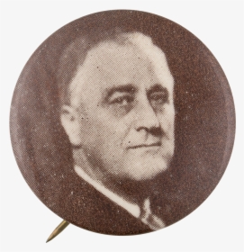 Roosevelt Black And White Portrait Political Button - Circle, HD Png Download, Free Download