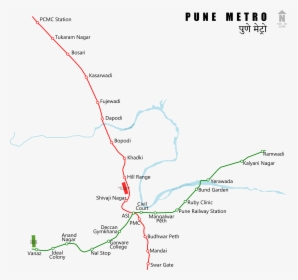 Pune Metro Route Plan, HD Png Download, Free Download