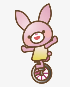 Unicycle Pink Rabbit - Simple Outline Eye, HD Png Download, Free Download
