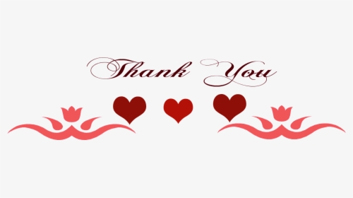 Thank You Scroll Hearts Red - Thank You Love Transparent Background, HD Png Download, Free Download