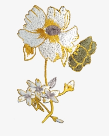 #stiches #flowers #embroidery - Oxeye Daisy, HD Png Download, Free Download