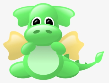 Cute Dragon Green And Gold - Dragon Clip Art Cute, HD Png Download, Free Download