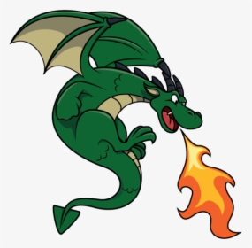 Cartoon Dragon Spitting Fire, HD Png Download, Free Download