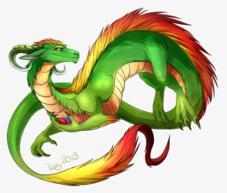 Easter Dragon By Natsuakai - Red And Green Dragon, HD Png Download, Free Download