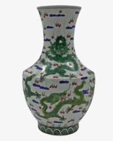 Chinese Green Dragon Hu-shaped Vase"  Class= - Porcelain, HD Png Download, Free Download