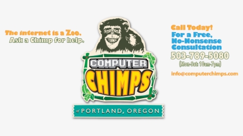 Computer Chimps Of Portland Oregon - Illustration, HD Png Download, Free Download