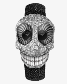 De Grisogono Black Diamond Crazy Skull Watch , Png - Skull, Transparent Png, Free Download