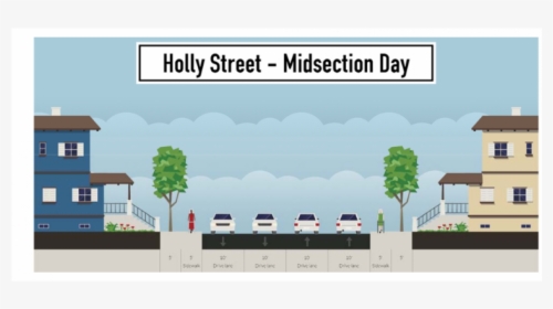 Shared Street Cross Section, HD Png Download, Free Download