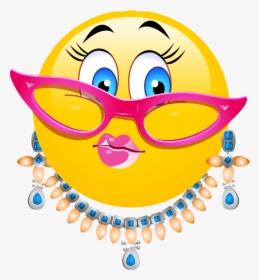 Lady With Glasses Emoji - Emoticon, HD Png Download, Free Download