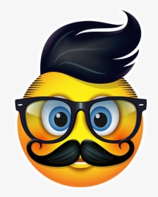 Emoji With A Beard And Glasses, HD Png Download - kindpng