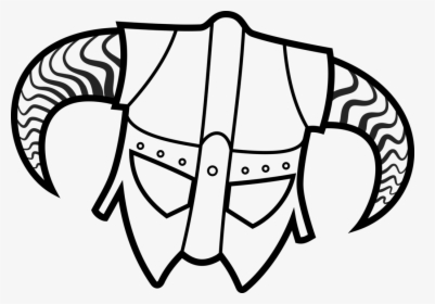 Skyrim Dragonborn Coloring Pages 5 By Brian - Skyrim Iron Helmet Icon, HD Png Download, Free Download