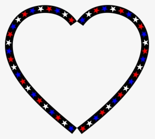 Red White Blue Heart Clip Arts - Red White Blue Heart, HD Png Download, Free Download