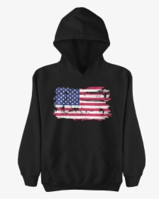 Distressed American Flag Hoodie - Hoodie, HD Png Download, Free Download