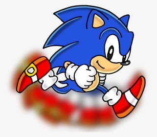 Classic Sonic Running Fast , Png Download - Classic Sonic The Hedgehog Running, Transparent Png, Free Download