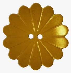 Floral Button With Fourteen Petals, Gold - Construction Paper, HD Png Download, Free Download