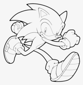Sonic Is Running Fast And Fabulous Coloring Page - Sonic Coloring Pages, HD Png Download, Free Download