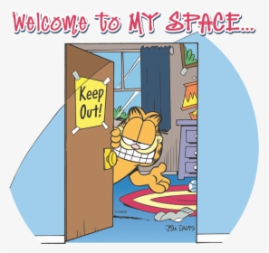Garfield Welcome To Myspace Men"s Regular Fit T Shirt - Garfield, HD Png Download, Free Download