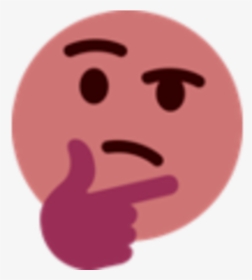 Discord Thinking Emoji Transparent - Red Thinking Face Emoji, HD Png Download, Free Download