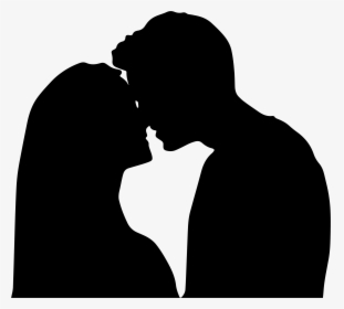 Relationship Silhouette Clip Arts - Silhouette Of Boy And Girl Kissing, HD Png Download, Free Download