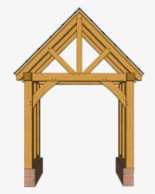 D6 4 Post Porch With Centre Side Stud And Diagonal, HD Png Download, Free Download