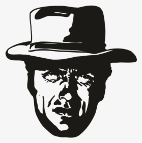 Cowboy Hat Silhouette Font - Clint Cowboy Silhouette Png, Transparent Png, Free Download
