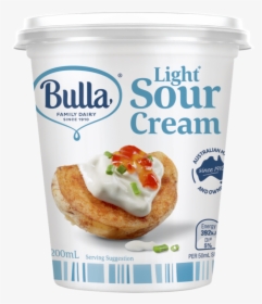Bulla Light Sour Cream 200ml - Light Sour Cream Bulla, HD Png Download, Free Download