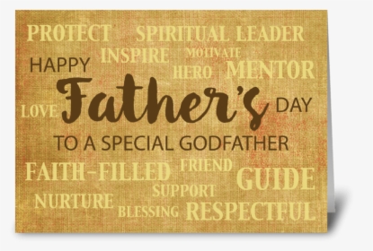 Godfather Religious Father"s Day Greeting Card - Religious Father's Day Greetings, HD Png Download, Free Download