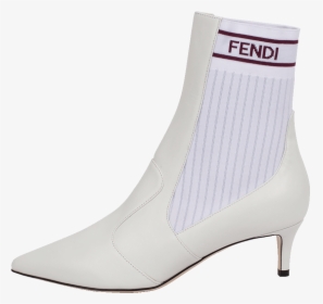 Fendi Logo Jacquard Ribbed Stretch Knit And Leather - Basic Pump, HD Png Download, Free Download