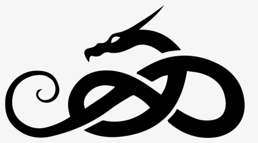 Silhouette Chinese Dragon Drawing Stencil - Dragon Celtic Knot, HD Png Download, Free Download