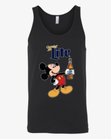 Mickey Mouse Miller Lite Shirt Unisex Tank - Cartoon, HD Png Download, Free Download